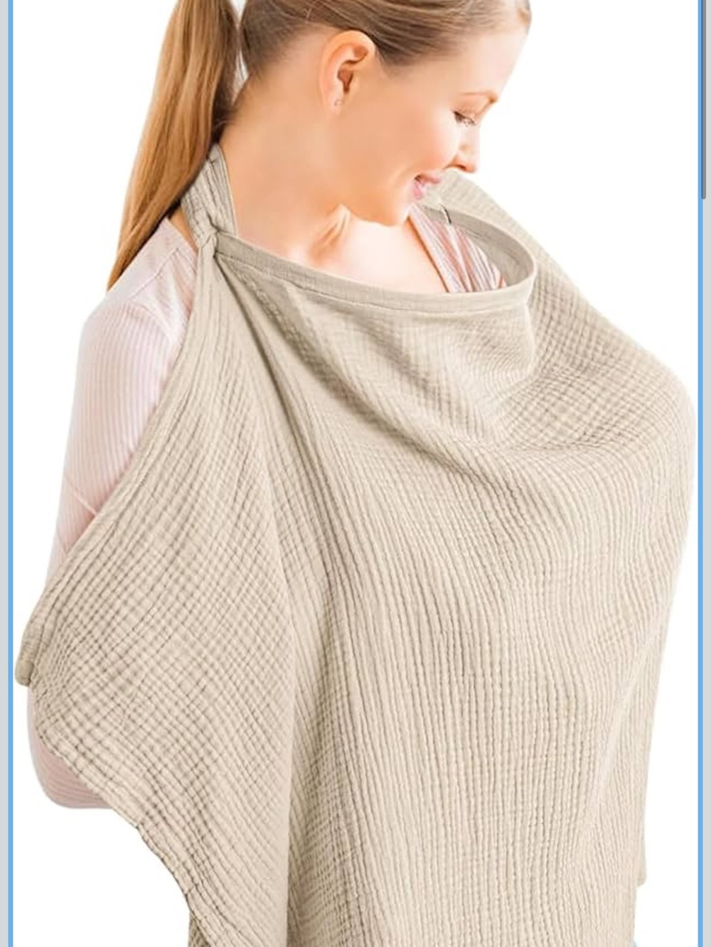 Konssy Muslin Nursing Cover Up with Adjustable Strap
